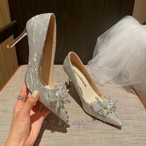 A318H pin heel 4/6/8/10. Kirakira formal beautiful legs wedding lady's high heel pumps stylish commuting B