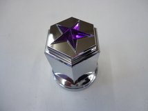 紫 星 10ｔ 大型 ISO 33ｍｍ 10穴 ファイブスターギガ 17スーパーグレート 17プロフィア パーフェクトクオン 高さ60mm ナットキャップ 綺羅_画像2