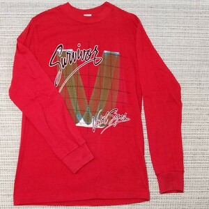 【1984-85年 SURVIVOR】サバイバー VITAL SIGNS WORLD TOUR/80s ロックTシャツ,バンドT,ロンT,ロングスリーヴ,ヴィンテージ,ビンテージ