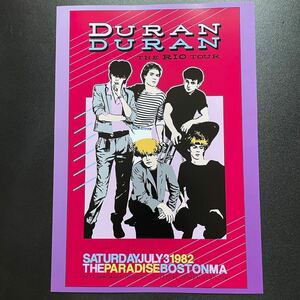 ポスター★デュラン・デュラン（Duran Duran）1982 コンサートツアー★サイモン・ル・ボン/MTV/リオ/ニューロマンティック/バーバレラ