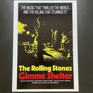  poster * low ring * Stone z* movie [gimi-* shell ta-(Gimme Shelter)]* hell z Angel z/Hell's Angels/Rolling Stones