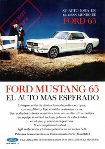  постер *1965 Ford * Mustang Mexico версия реклама постер #1*Ford Mustang/ Mustang /FOMOCO