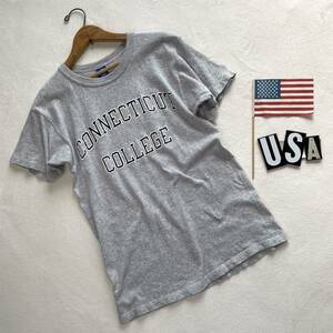 美品！９０ｓチャンピオン青タグ霜降りグレービンテージＴシャツＵＳＡ製アメリカ米国９０年代カレッジヴィンテージ８８ワンツー