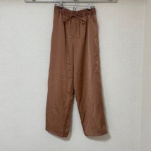 サテン パンツ ウエストゴム