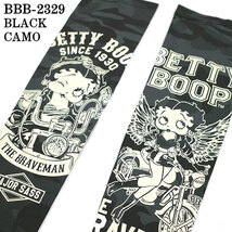 The BRAVE-MAN×BETTY BOOP ドライアームシェード （BBB-2329)ブラックカモ　アームシェード アームカバー 腕カバー 日焼け対策_画像2