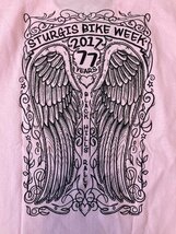 わけあり！バイクウィーク 半袖Tシャツ STURGIS BIKE WEEK 2017 XSサイズ(youth ジュニア用) ピンク 立体プリント デッドストック_画像6