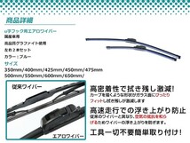 交換用 ワイパーブレード いすゞ ウィザード UER UES25 73FW ブルー 青 運転席&助手席 2本セット 替えゴム エアロワイパー_画像2