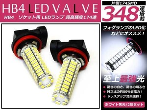 LEDフォグランプ タント エグゼ L455 465S LEDバルブ ホワイト 6000K相当 H8 174発 SMD 2個セット 交換用