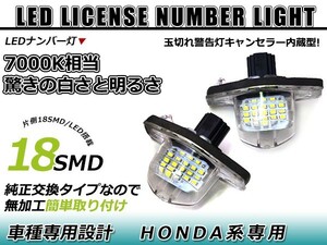 LEDライセンスランプ ホンダ ゼスト JE1 JE2 球切れ警告灯キャンセラー内蔵 抵抗 ホワイト 白 ナンバー灯 車幅灯 ユニット