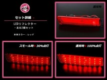 LEDリフレクター レッド リバティ M12 48発 左右セット リア 反射板 エアロ テールランプ ハイマウント_画像2