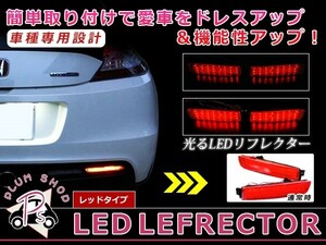 LEDリフレクター レッド ラルゴ W30 48発 左右セット リア 反射板 エアロ テールランプ ハイマウント