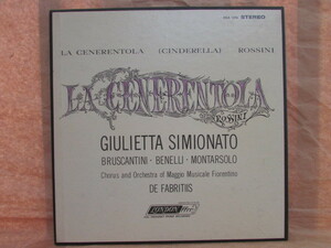 ロッシーニ 歌劇 チェネレントラ・シンデレラ ジュリエッタ・シミオナート ファブリティース フィレンツェ五月音楽祭 英国盤 3枚