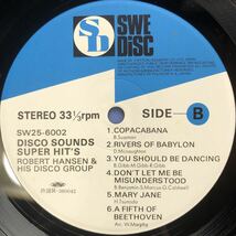Robert Hansen & His Disco Group DISCO SOUNDS SUPER HIT’S LP レコード 5点以上落札で送料無料H_画像4