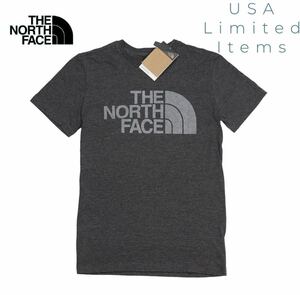 ◆日本未発売◆THE NORTH FACE ハーフドームロゴTシャツ/ヘザーブラック　US Sサイズ / LOGO 海外限定　ノースフェイス