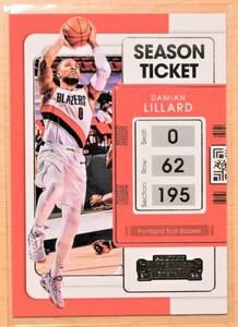 DAMIAN LILLARD (デイミアン・リラード) 2021-22 SEASON TICKET トレーディングカード 【NBA ブレイザーズ Trail Blazers】