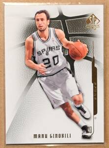 MANU GINOBILI (マヌ・ジノビリ) 2008-09 SP AUTHENTIC トレーディングカード 20 【NBA,サンアントニオ・スパーズ,SPURS】