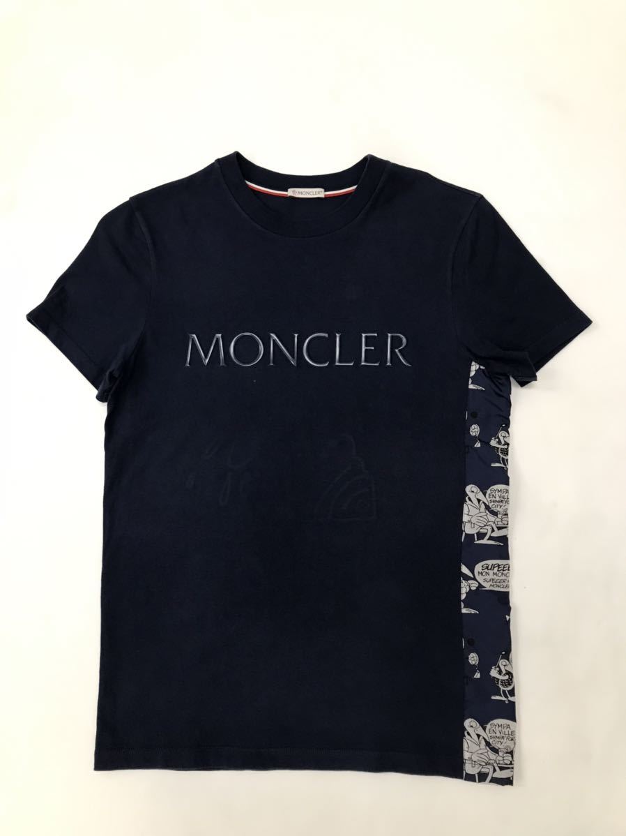 国内正規品 未使用 MONCLER Tシャツ ホワイト コットン ロゴ S ☆096