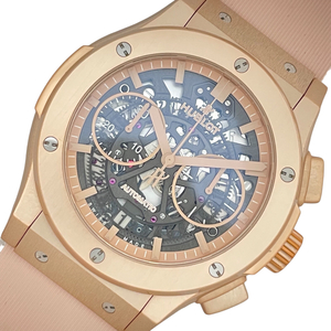 ウブロ HUBLOT アエロフュージョン クロノグラフ アルミニウム ピンク 525.UP.0192.RX.JPN ピンク 腕時計 メンズ 中古