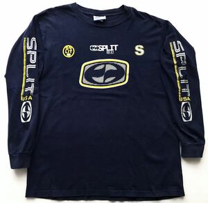 USA製 スプリット クロージング 長袖Tシャツ ロンT アームロゴ サーフ　　ストリート SPLIT CLOTHING アメリカ製 MADE IN USA 柳7253