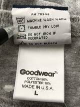 新品 定価6380円 USA製 グッドウェア ヘンリーネック Tシャツ　　スリムフィット Goodwear MADE IN USA アメリカ製 グレー L 玉7312_画像4