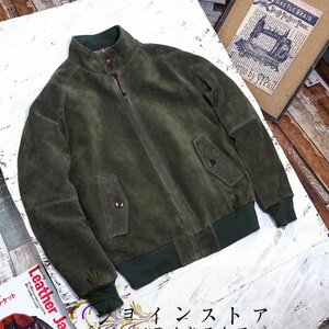 超人気★ G9レザージャケット 上品　本革 牛革　ライダースジャケット スエードジャケット 　革ジャン Ｓ～4XL グリーン