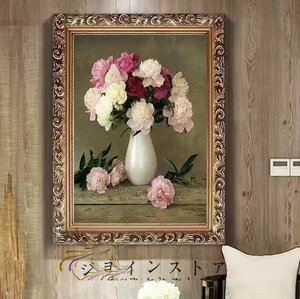 Art hand Auction Very popular ★ Very good condition ★ Flowers decorative painting 50x70cm, Artwork, Painting, others