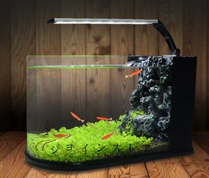  разведение аквариумных рыб маленький размер аквариум салон стакан Mini аквариум стекло аквариум стекло маленький размер стекло контейнер аквариум LED освещение аквариумная рыбка для аквариум . гора тихий звук экономия энергии 