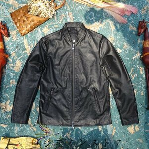 超人気★ レザージャケット 牛革 カウハイド ライダース 本革 メンズファッション 革ジャン 黒 Ｓ～3XL