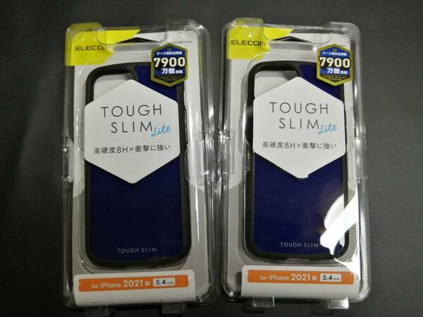 【2箱】エレコム iPhone 13 mini 5.4inch TOUGH SLIM LITE ケース カバー タフスリムライト ネイビー　PM-A21ATSLNV 4549550222327