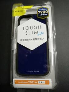  Elecom iPhone 13 mini 5.4inch TOUGH SLIM LITE кейс покрытие жесткий тонкий свет темно-синий PM-A21ATSLNV 4549550222327