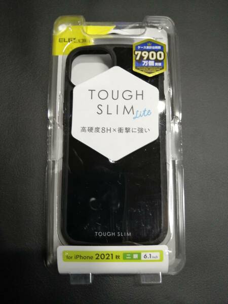 エレコム iPhone 13 6.1inch 2眼 用 TOUGH SLIM LITE ケース ブラック PM-A21BTSLBK 4549550224406