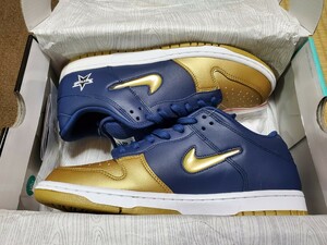 ★Supreme×NIKE DUNK SB LOW METALLIC GOLD NAVY 26.5cm シュプリーム × ナイキ ダンクSB ロー メタリックゴール 新品 未使用 ジュエル★