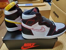 Nike AirJordan1 High OG Defiant Black/Yellow/GymRed ナイキ エアジョーダン1 ハイ OG デファイアントブラック イエロー 27cm 新品未使用_画像3