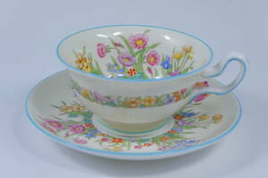 ウェッジウッド プレーリフラワーカップ&ソーサー エナメル ハンドペイント 茶壺 PRAIRIE FLOWERS WEDGWOOD