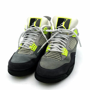 ★ NIKE ナイキ AIR JORDAN 4 RETRO SE エアジョーダン4 スニーカー グレー 箱付き 25.5cm CT5342-007 中古 (0220402432)