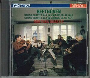 CD Smetana Quartet Beethoven String Quartet Op. 18. Nos.2 & 4 33CO1132 DENON /00110