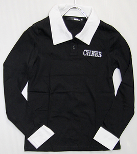 CHEER チアー レディース ニットシャツ 長袖 黒 Mサイズ CJ532355 2点限りの訳あり格安品