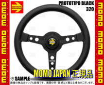 MOMO モモ PROTOTIPO BLACK 320 プロトタイプ ブラック 320mm ブラックレザー/ブラックスポーク/ホワイトパラレルステッチ (P-8_画像2