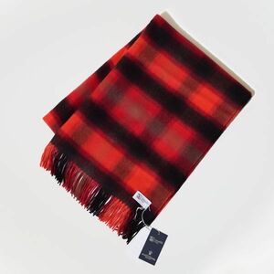 【新品未使用・国内正規品】ジョンストンズ Johsntons カシミヤ大判ストール カシミア 100％ RED レッド オレンジ ベージュ 230301-1