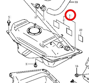 新品 未使用 スズキ純正 ジムニー JB23W1-4型 ワイド JB33W シエラ JB43W2-3型 フューエルタンクAssy 燃料タンク プロテクター2枚付き