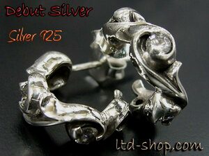 V(DBS27)C[ цветочный обруч ] циркон оригинальный серебряный серьги новый товар 