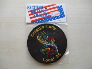 【送料無料】アメリカ空軍25th Fighter SquadronパッチDraggin Lady Local 25ワッペン/patch A-10龍AIR FORCE米空軍USAF米軍韓国 M75