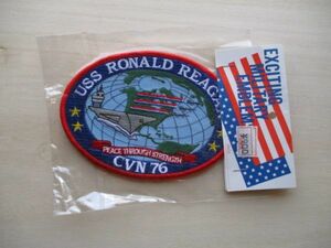 【送料無料】アメリカ海軍艦船『Ronald Reagan CVN-76』ロナルド・レーガン空母USSパッチ刺繍ワッペン/PATCH中田商店USN航空母艦 M75