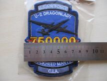【送料無料】アメリカ空軍U-2 DRAGONLADYドラゴンレディ750000 FLIGHT HOURSパッチCIAワッペン/patch AIR FORCE中田商店USAF米軍F-104 M75_画像10