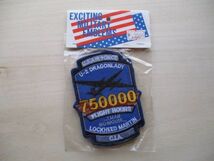 【送料無料】アメリカ空軍U-2 DRAGONLADYドラゴンレディ750000 FLIGHT HOURSパッチCIAワッペン/patch AIR FORCE中田商店USAF米軍F-104 M75_画像1