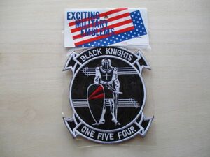 【送料無料】アメリカ海軍BLACK KNIGHTSブラックナイツ米海軍パッチ刺繍ワッペン/VF-154USN米軍NAVYアメリカ軍トムキャットPATCH米軍 M75