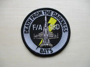 【送料無料】アメリカ海兵隊VMFA(AW)-242 BATSパッチF/A-18Dワッペン/PATCH DEATH FROM THE DARKNESSマリーンMARINE米海兵隊USMC M77