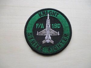 【送料無料】Hornet戦闘機F/A-18DホーネットKNIGHT STRIKE FIGHTERパッチHornet刺繍ワッペン/海兵隊NAVY海軍PATCH米国USMC米海軍 M77