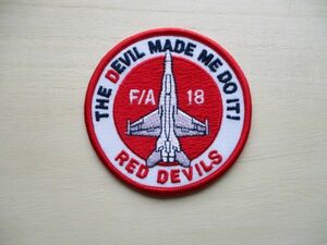 【送料無料】アメリカ海兵隊F/A-18ホーネットRED DEVILS THE DEVIL MADEME DO ITパッチHornetワッペン/VMFA-232 PATCH米国USMC米海軍 M77