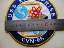 【送料無料】アメリカ海軍CVN-65 USS ENTERPRISEエンタープライズ パッチ空母ワッペン/patchネイビーNAVY米海軍USN米軍USミリタリー M78_画像9